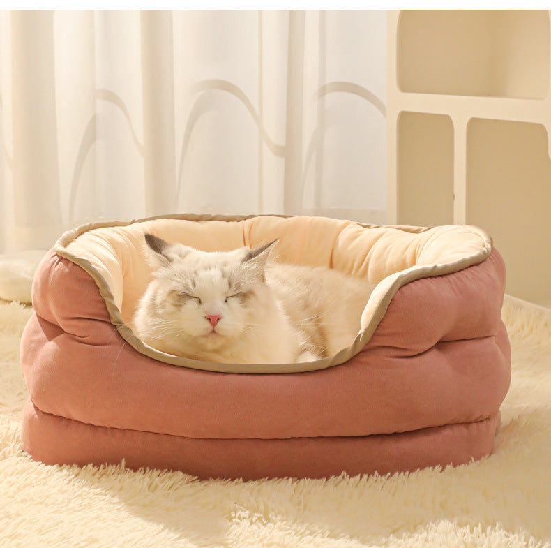 Pet Thickened Washable Plush Bed