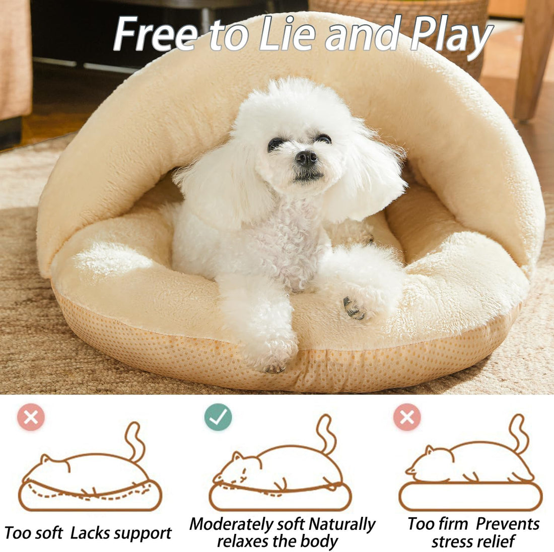 Ultra Soft Cute Plush Warm Pet Bed