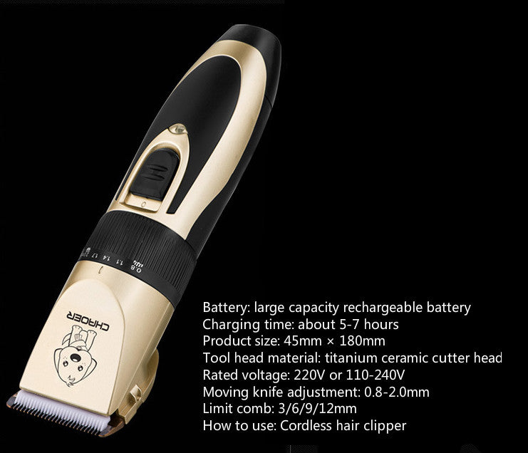 Pet Hair Trimmer With Electric Nail Clippers