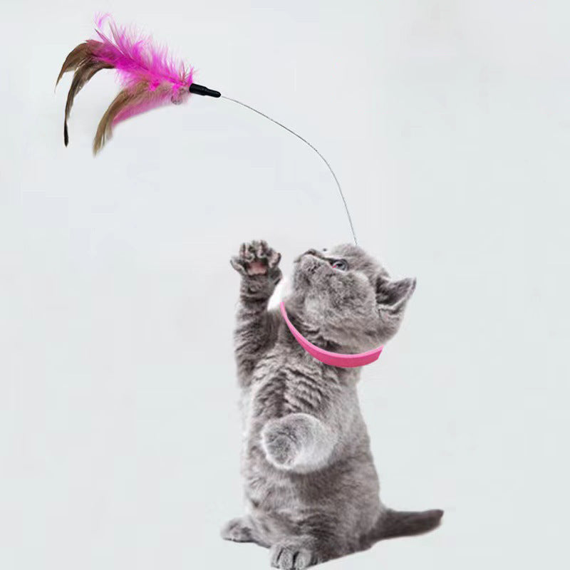 Cat Attached Silicone Teasing Toy