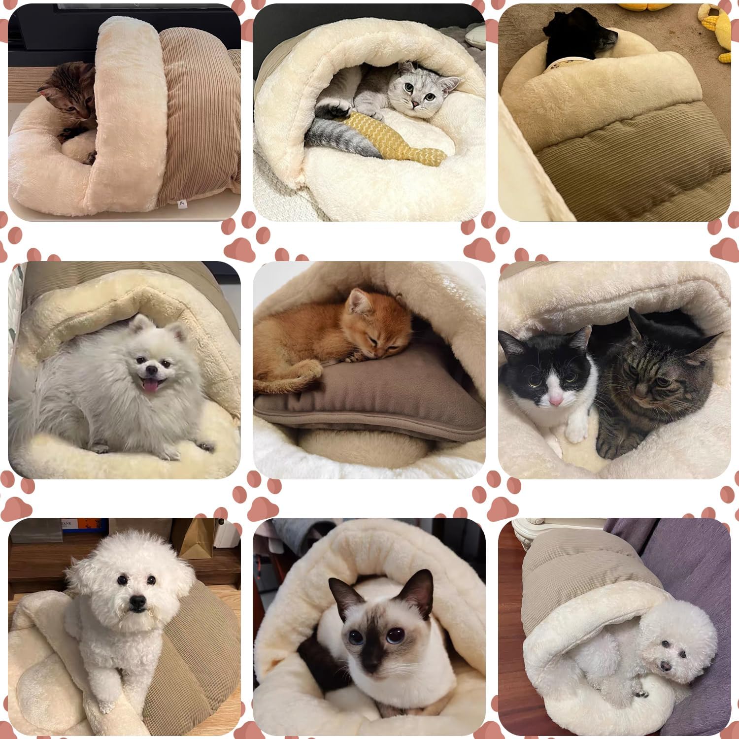 Ultra Soft Cute Plush Warm Pet Bed