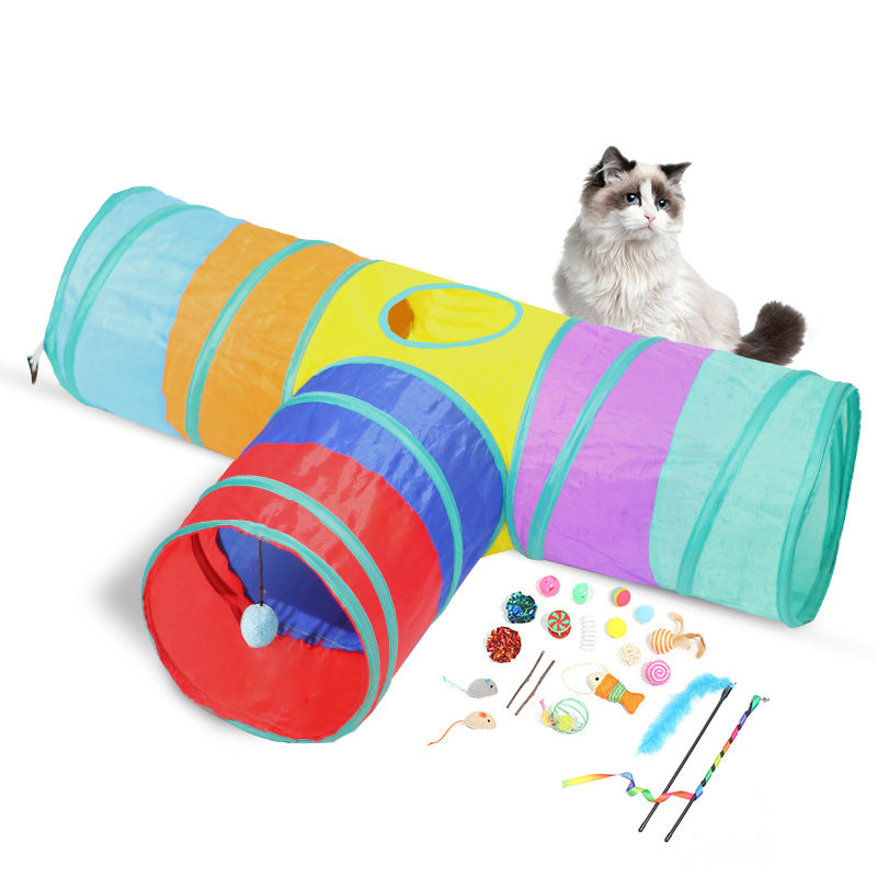 Cat Tunnel Foldable Climbing Path Toy