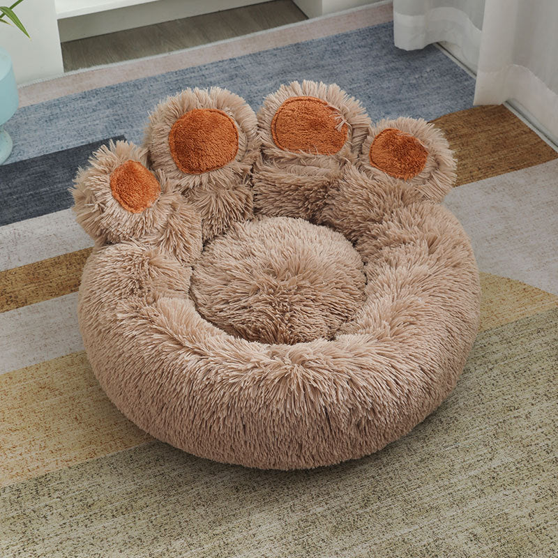 Plush Winter Warm Hand-shaped Pet Bed