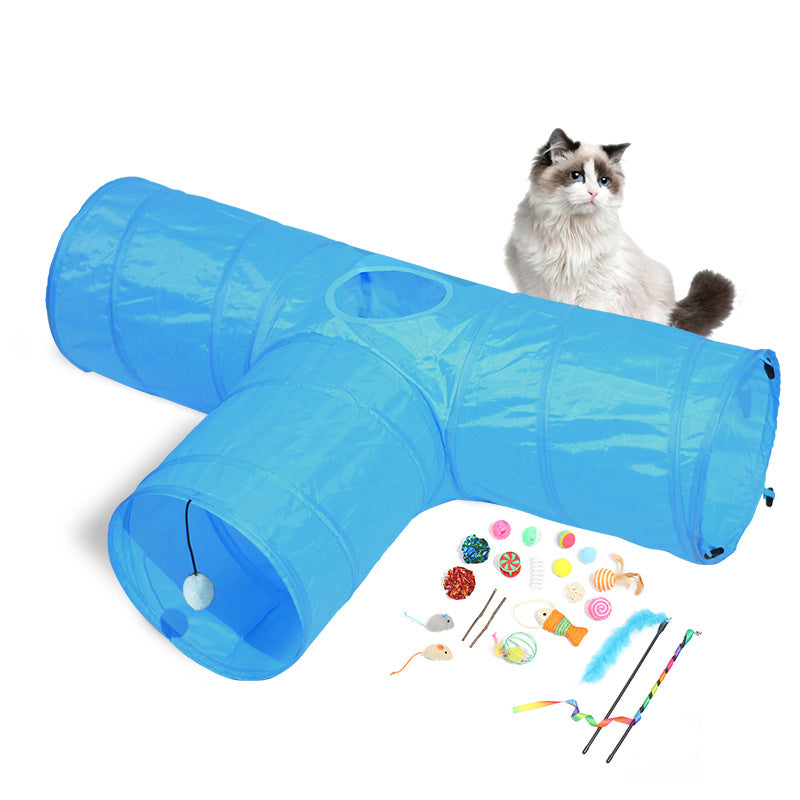 Cat Tunnel Foldable Climbing Path Toy
