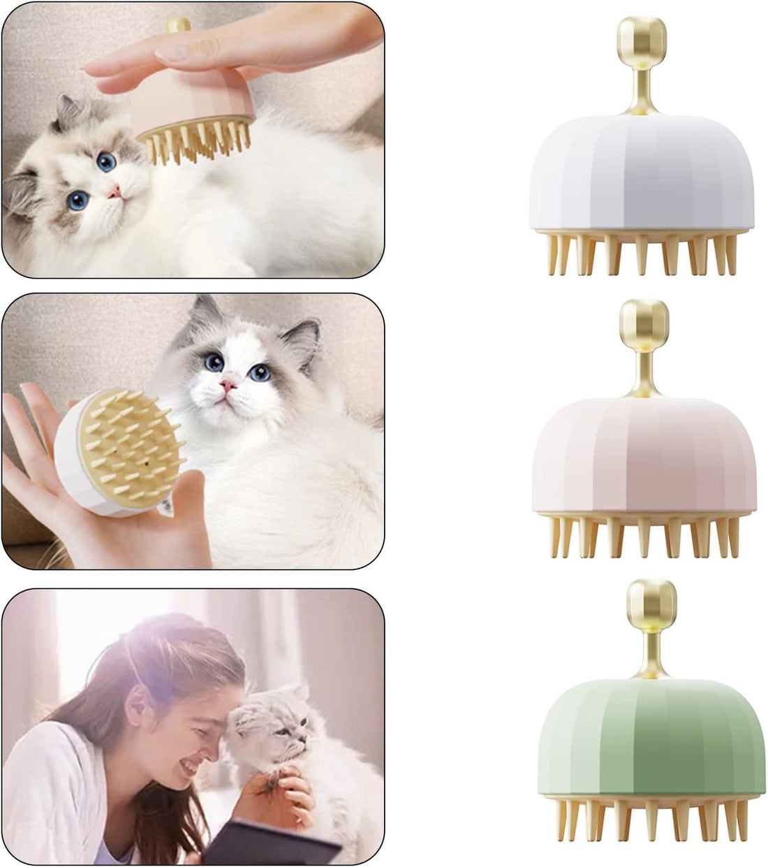 Pet Shampoo Grooming Brush