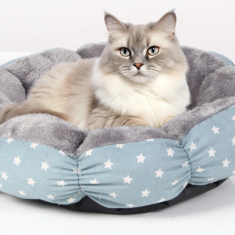 Round Fluffy Pet Bed