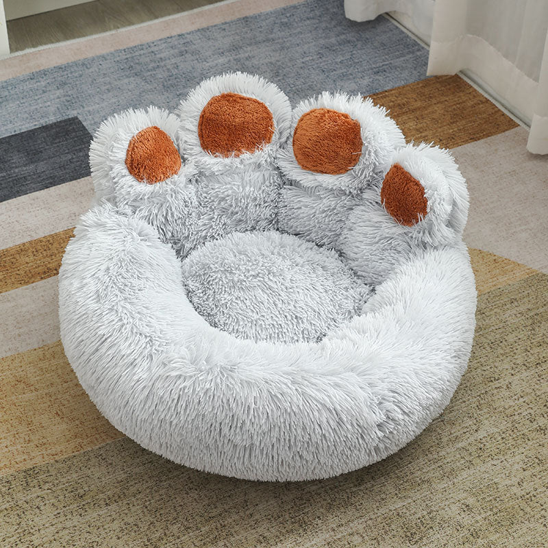 Plush Winter Warm Hand-shaped Pet Bed