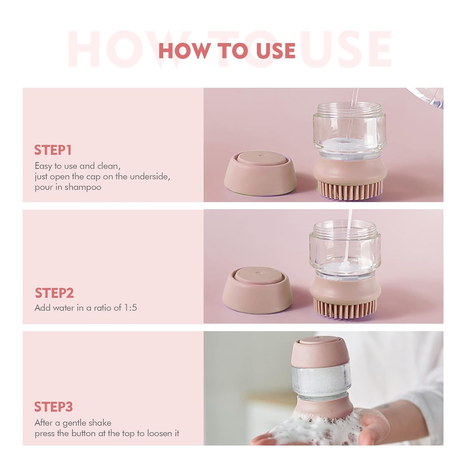 Silicone Cleaning Brush With Shampoo
