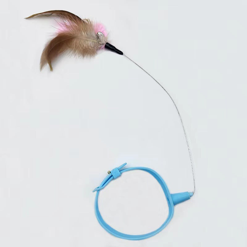 Cat Attached Silicone Teasing Toy