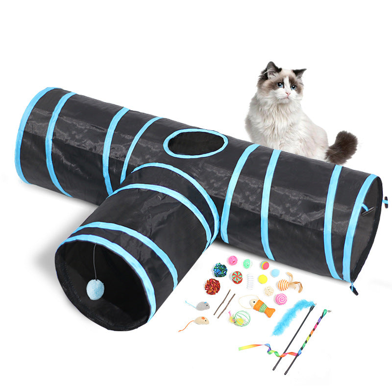 Cat Tunnel Foldable Climbing Path Toy